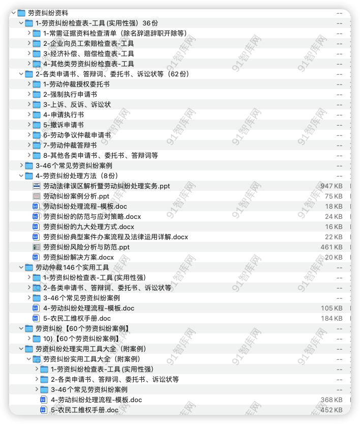 劳资纠纷资料合集-91智库网