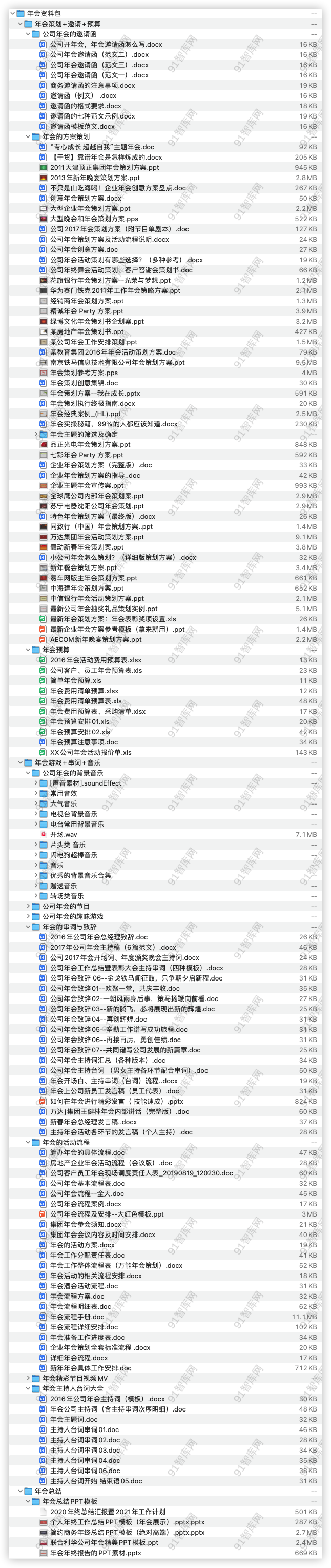 公司年会资料包合集-91智库网