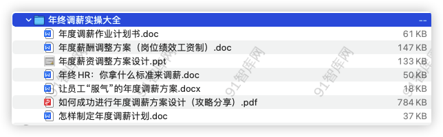 年终调薪实操资料大全-91智库网