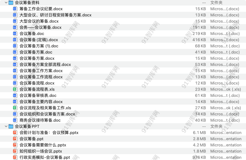 会议筹备资料-91智库网