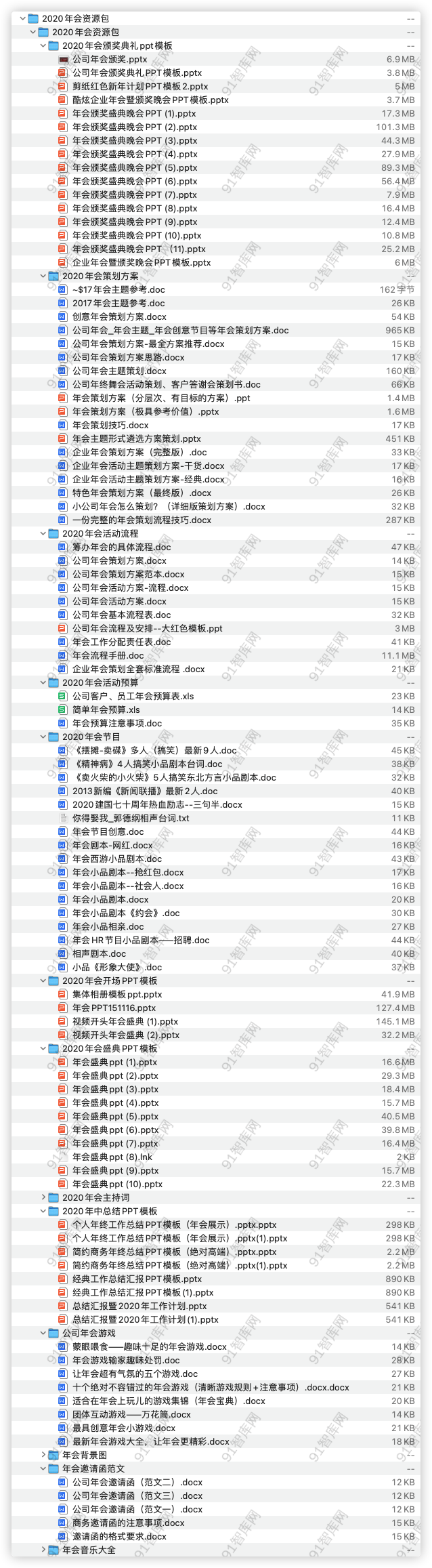 年会资源包合集-91智库网