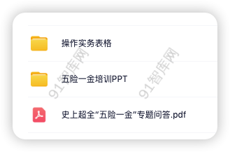 五险一金实操&培训资料，共27份文档资料-91智库网