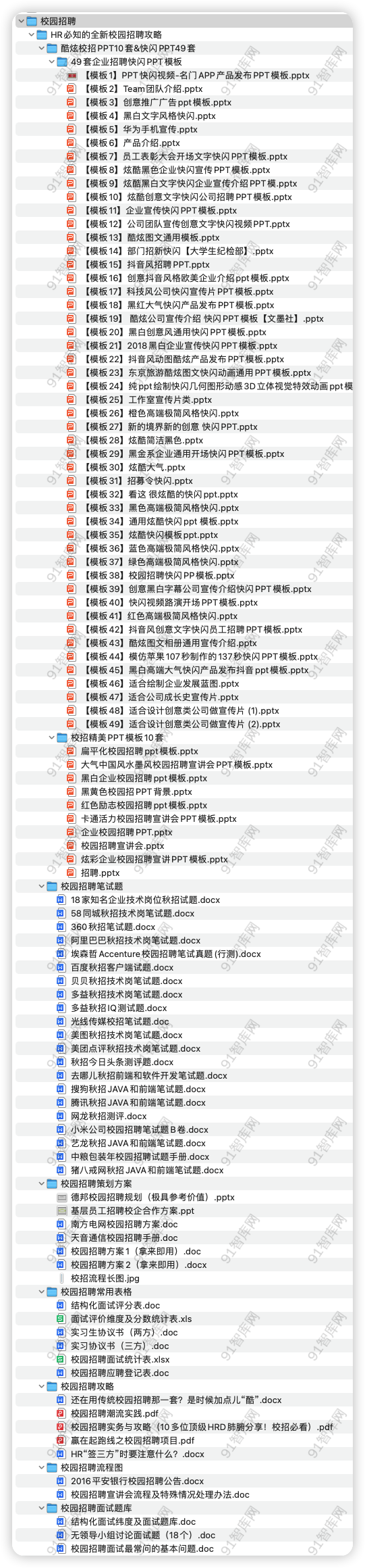 校园招聘，共113份文档资料-91智库网