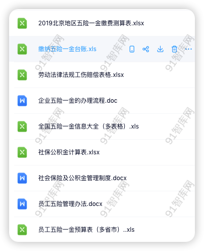 图片[3]-五险一金实操&培训资料，共27份文档资料-91智库网