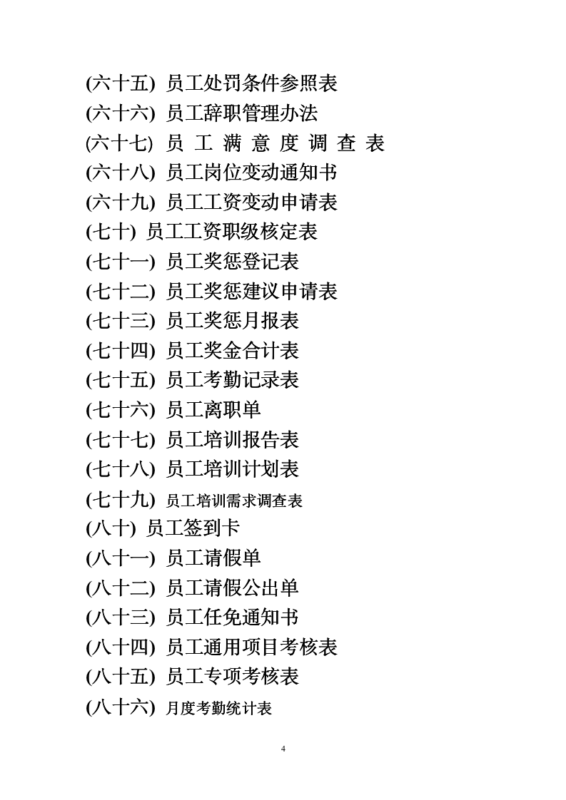 【HR类】办公室103个专用表格word模板大全_04