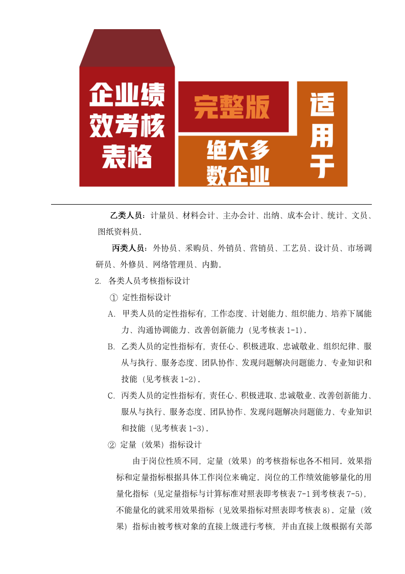 【会员参考】企业绩效考核表格大全_07