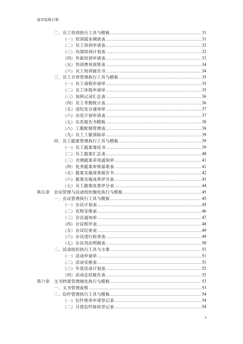 行政管理表格范本大全（全套 119页 商学院2019版）_03